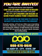Martial Arts Anti-Bullying Workshop  Flyer, Ad Card