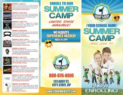 Martial Arts Summer Camp Brochure Printing Dojo Industries Karate