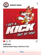 Martial Arts Valentine's Ad Cards